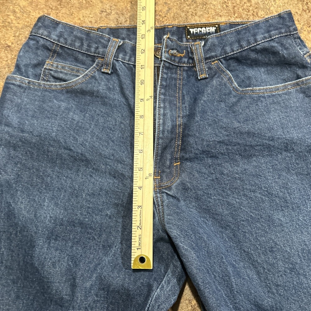 TECGEN FR Jeans Mens 32x32 Blue Solid CAT 2 2112 Flame Resistant Workwear - Picture 8 of 9